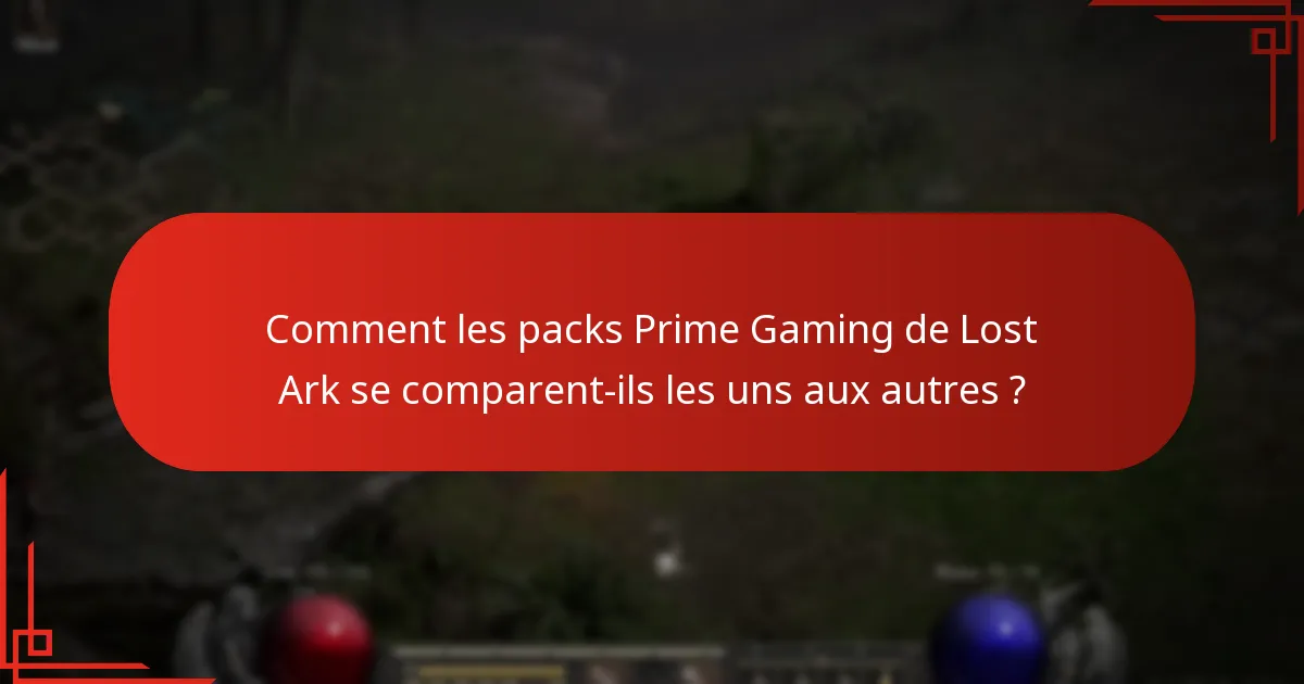 Comment les packs Prime Gaming de Lost Ark se comparent-ils les uns aux autres ?