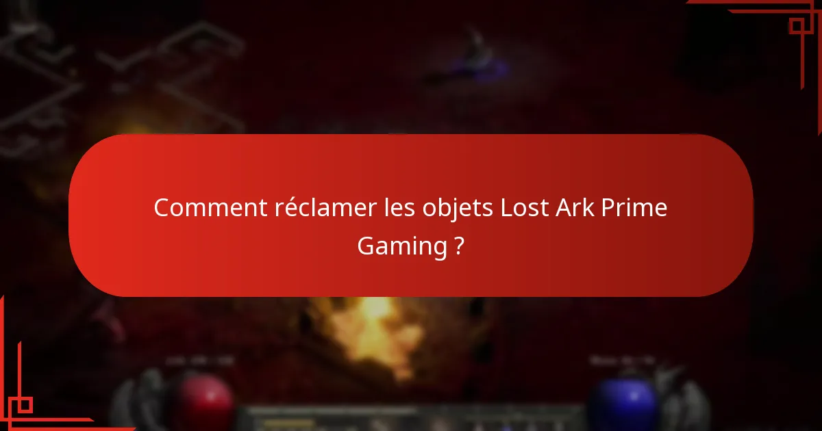 Comment réclamer les objets Lost Ark Prime Gaming ?