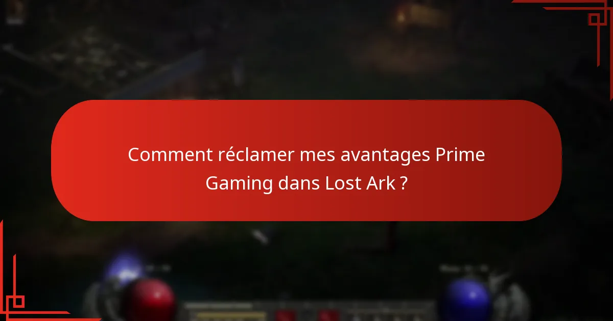 Quels objets dans le jeu sont inclus dans les packs Prime Gaming ?