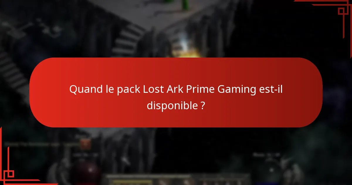 Quels sont les avantages du pack Lost Ark Prime Gaming ?