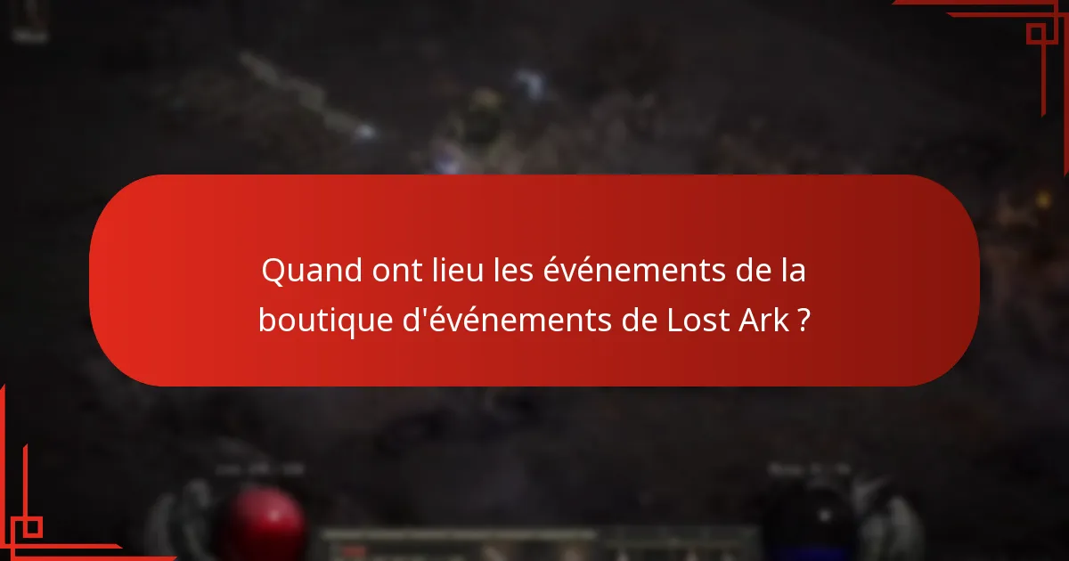 Quelles récompenses les joueurs peuvent-ils gagner lors des événements de la boutique d’événements de Lost Ark ?